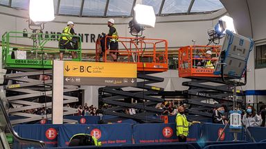 Filming has taken place in Birmingham's Grand Central New Street station